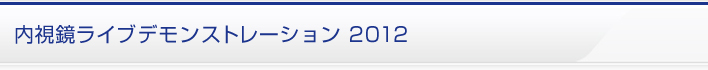 内視鏡ライブデモンストレーション 2012